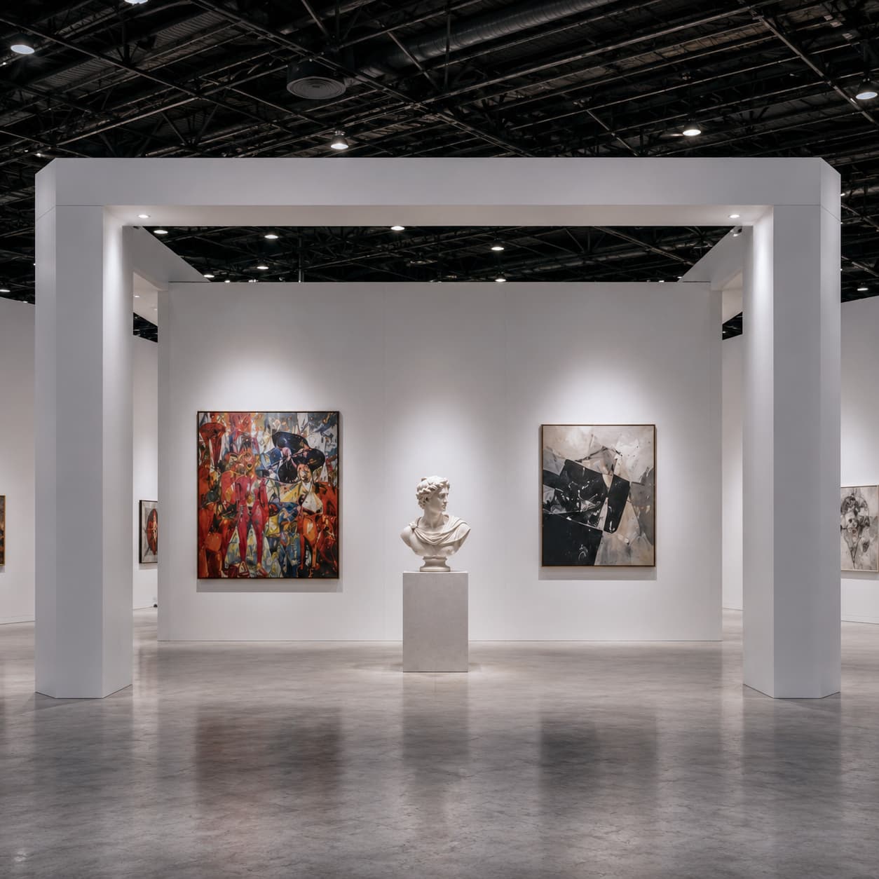Visualización de stands para ferias de arte
